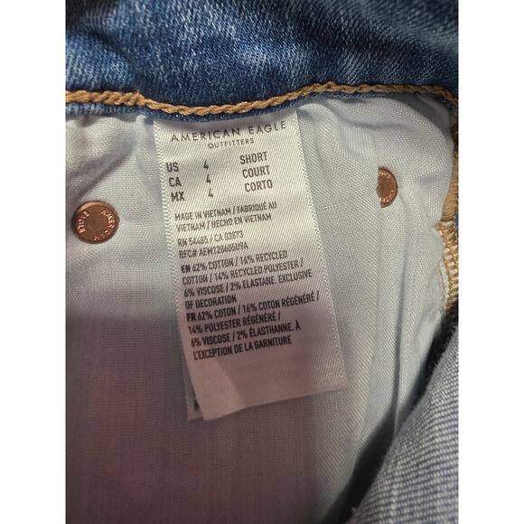 American Eagle Flare jeans super high rise 4 short next level stretch NWT - Picture 7 of 7